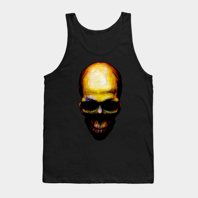 Dark Mood Skull Tank Top by crunchysqueak